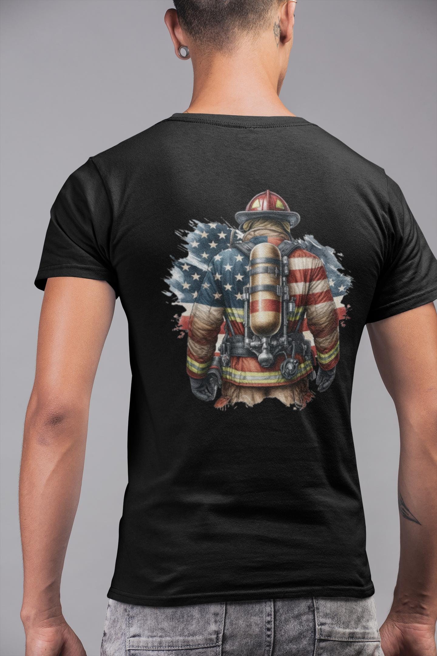 Thin Red Line USA Flag T-Shirt