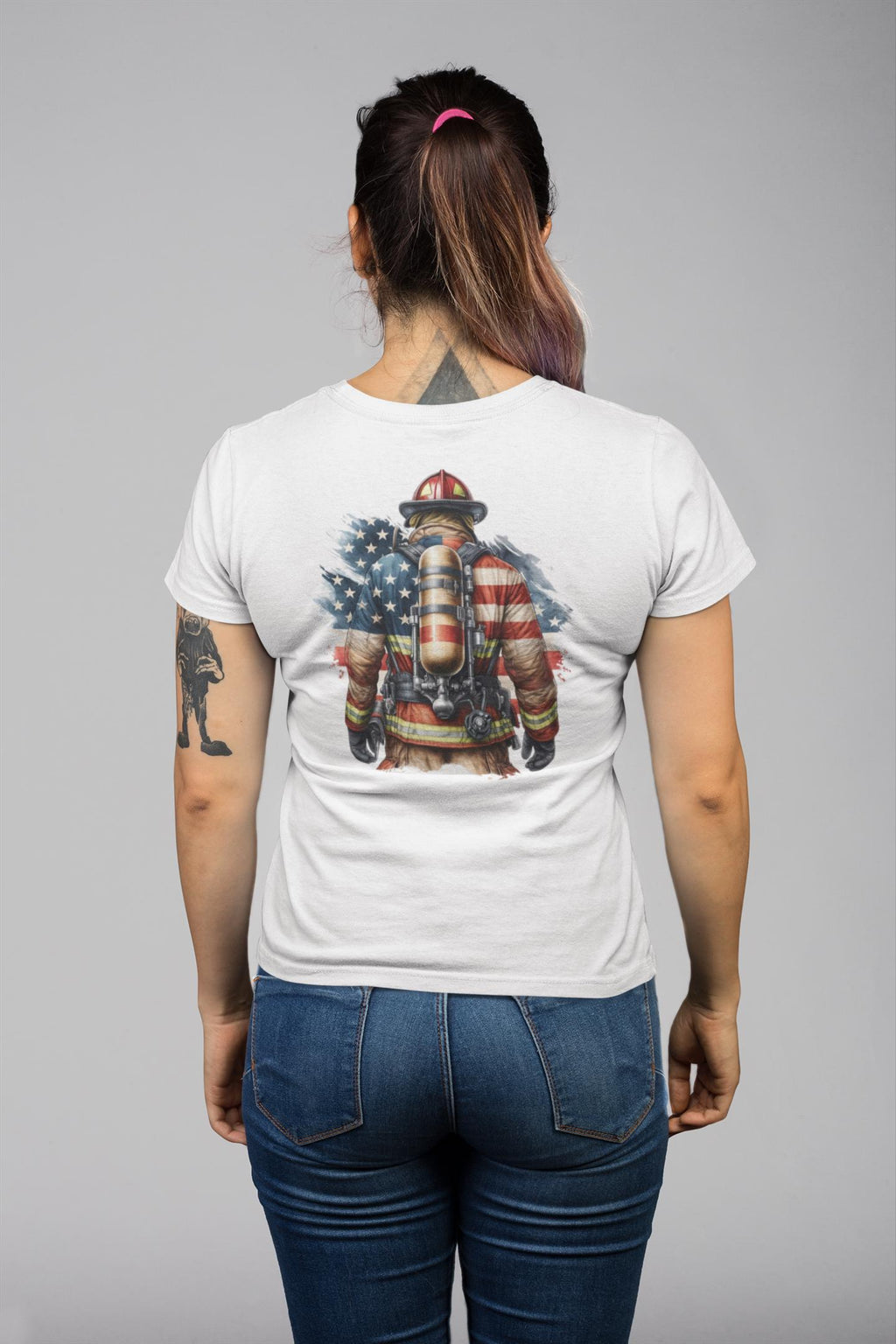 Thin Red Line USA Flag T-Shirt