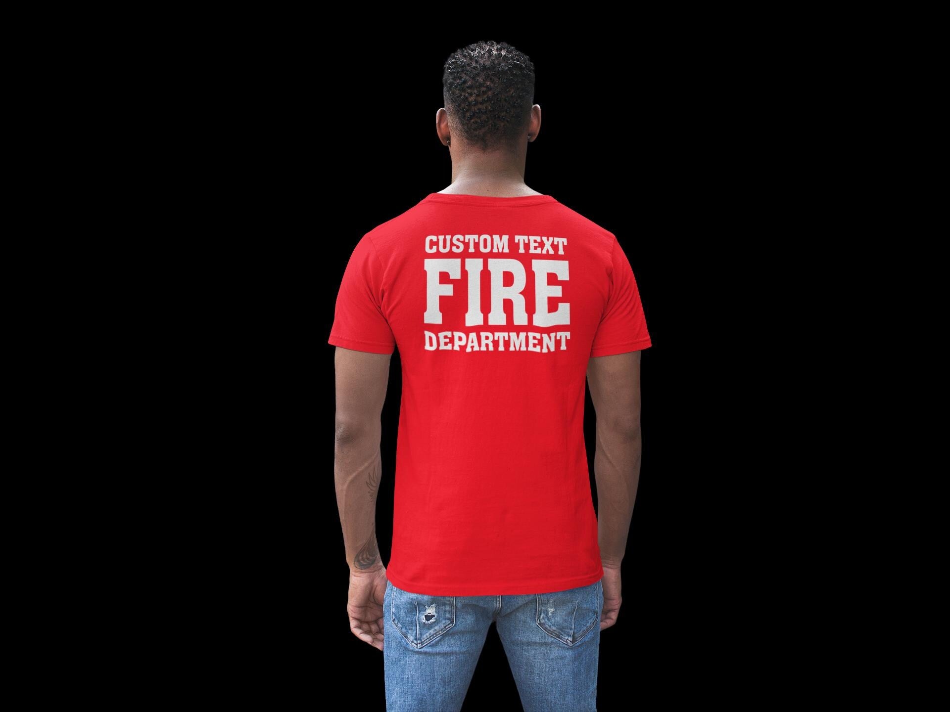 Custom Fire Department Duty Shirt | Personalized Firefighter Station T-Shirt