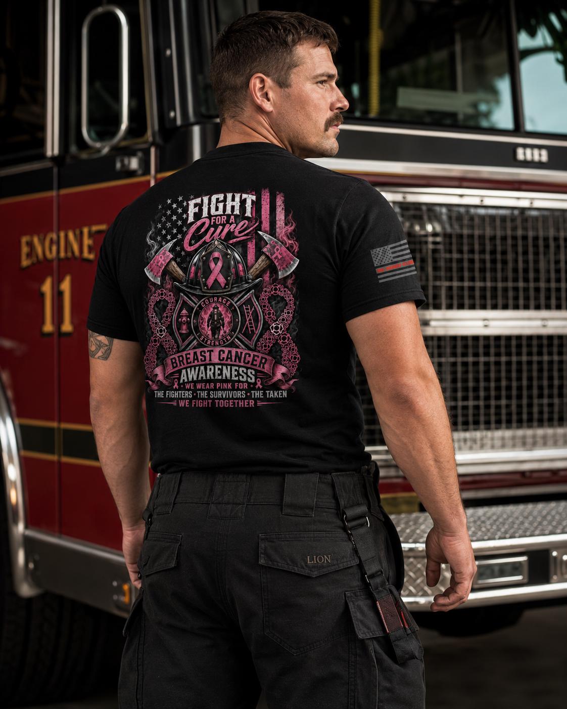 Firefighter Breast Cancer Awareness Shirt