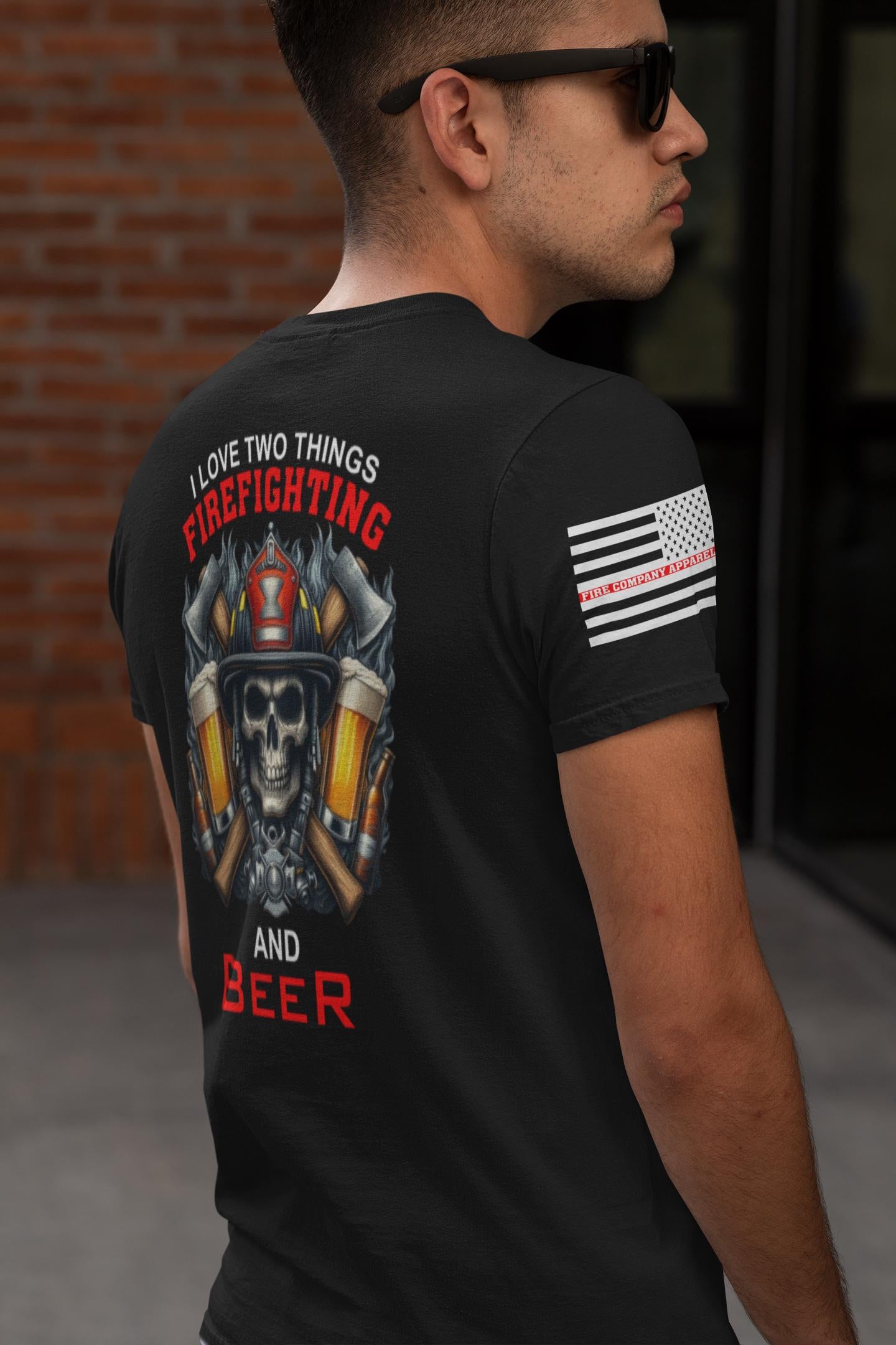 Firefighter i Love Beer T-Shirt