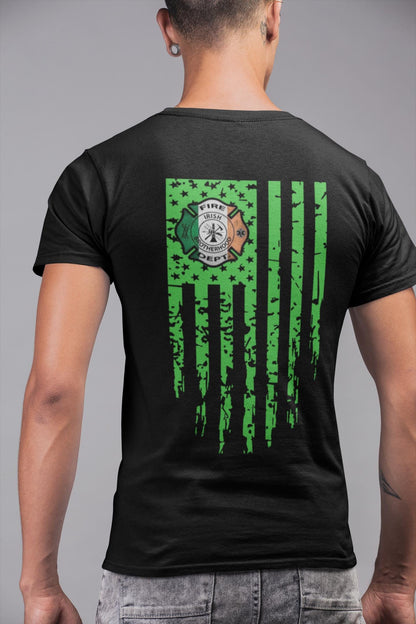 Irish Firefighter T-Shirt, Shamrock Firefighter Shirt, St. Patrick’s Day Firefighter Tee