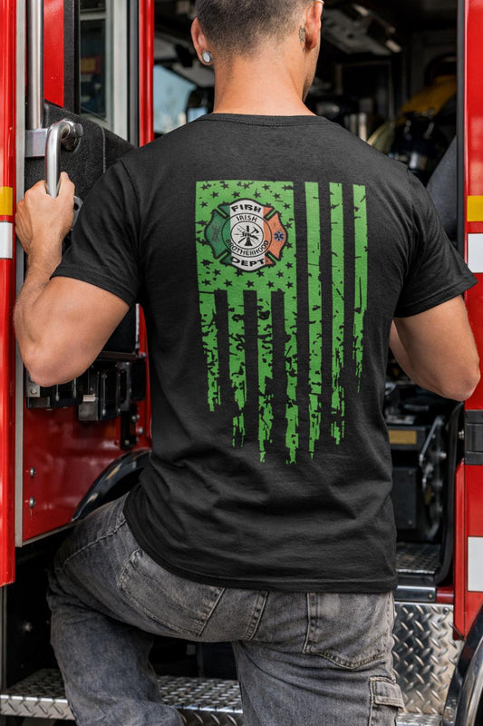 Irish Firefighter T-Shirt, Shamrock Firefighter Shirt, St. Patrick’s Day Firefighter Tee