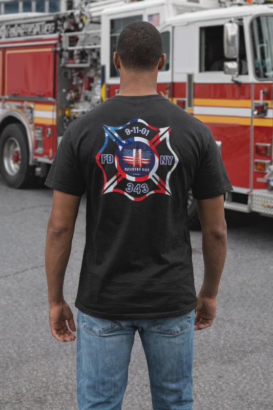 9/11 Firefighter T-Shirt: Never Forget