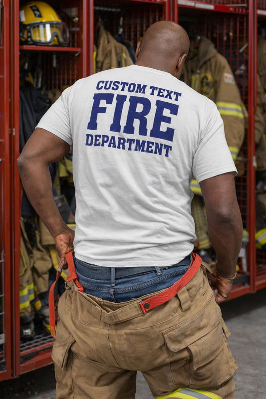 Custom Fire Department Duty Shirt | Personalized Firefighter Station T-Shirt
