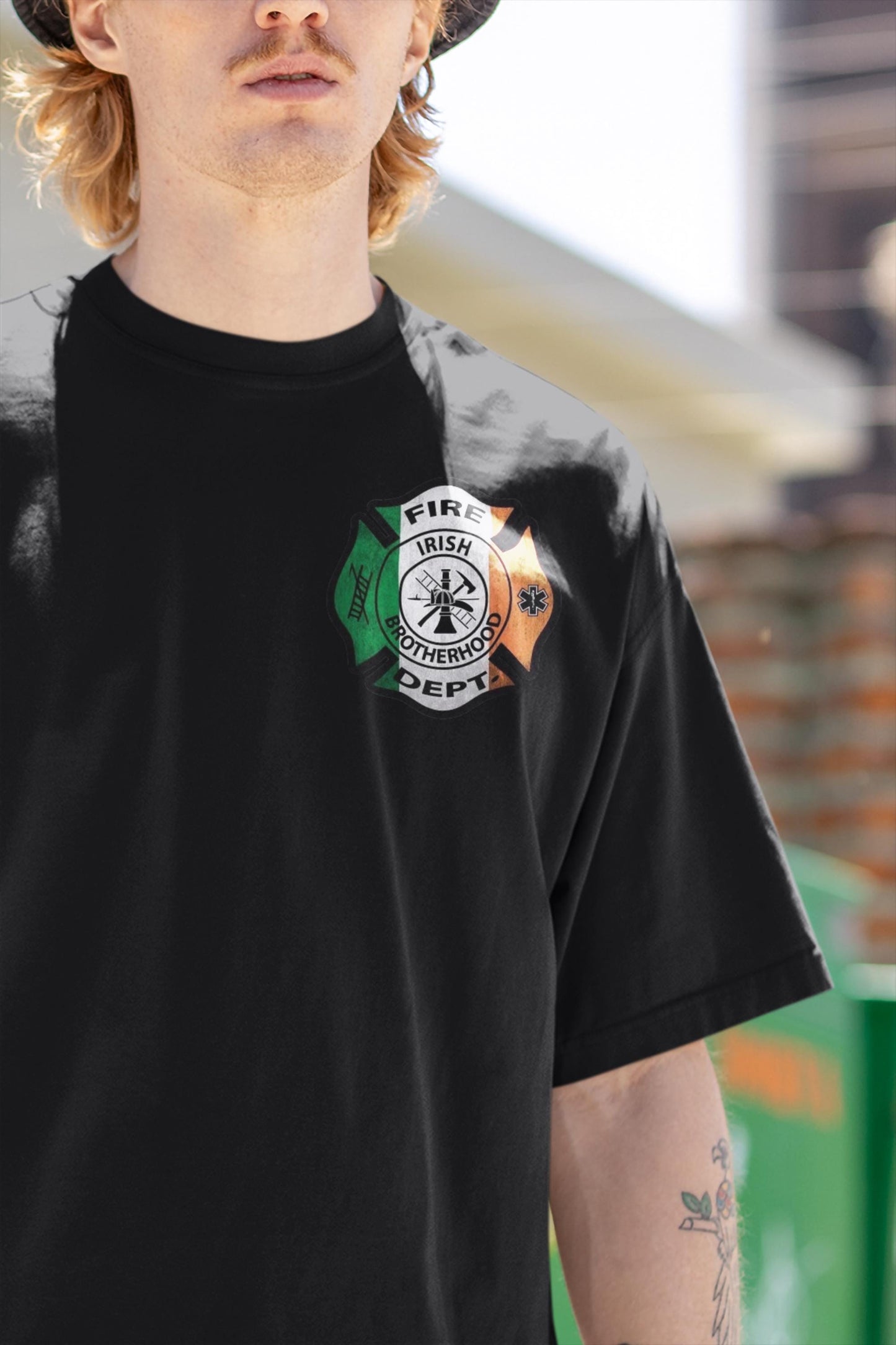 Irish Firefighter T-Shirt, Shamrock Firefighter Shirt, St. Patrick’s Day Firefighter Tee