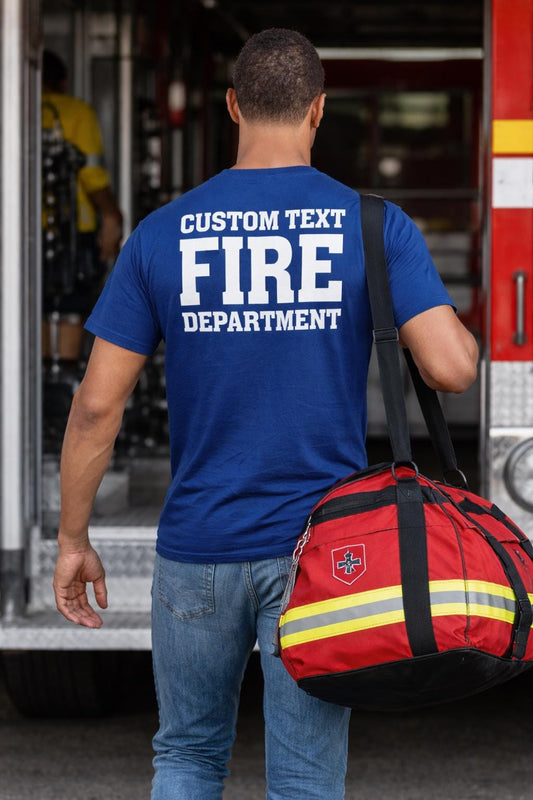 Custom Fire Department Duty Shirt | Personalized Firefighter Station T-Shirt