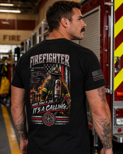 Firefighter Noun Definition Shirt | Funny Firefighter T-Shirt | Firefighter Gift | Fire Department Apparel | First Responder Tee