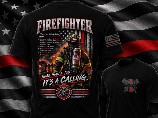 Firefighter Noun Definition Shirt | Funny Firefighter T-Shirt | Firefighter Gift | Fire Department Apparel | First Responder Tee