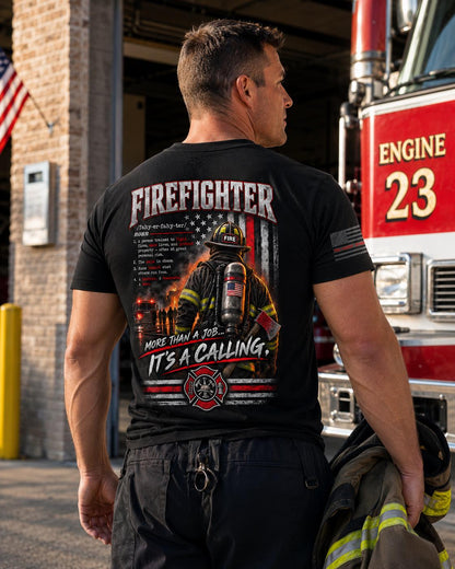 Firefighter Noun Definition Shirt | Funny Firefighter T-Shirt | Firefighter Gift | Fire Department Apparel | First Responder Tee