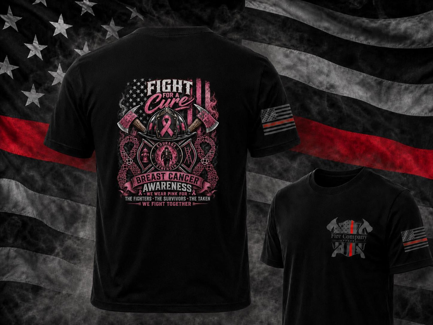Firefighter Breast Cancer Awareness Shirt